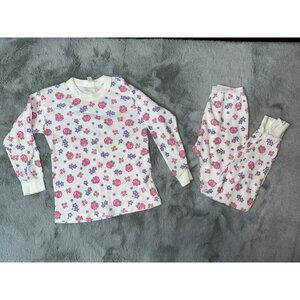 VTG 1990s Oshkosh B'Gosh Thermal Underwear Set Girls 10 Floral